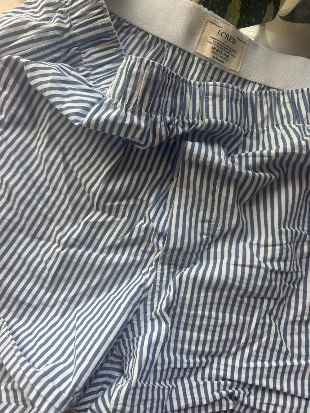 J. Crew Blue and White Seersucker Stripe Men’s Shorts